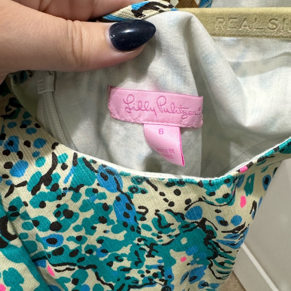 Lilly Pulitzer Ember Sea Oat Escapades Everglades Dress size 6